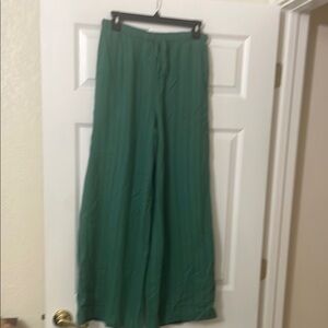 Green Wide-Leg Pants